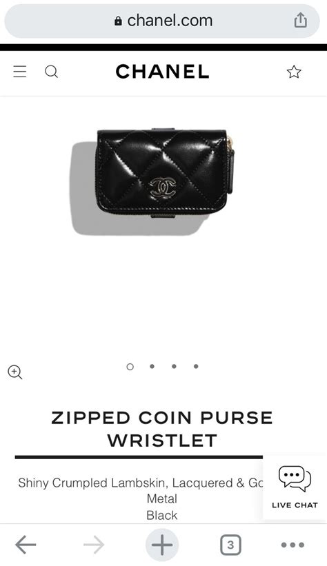 chanel wristlet coin purse